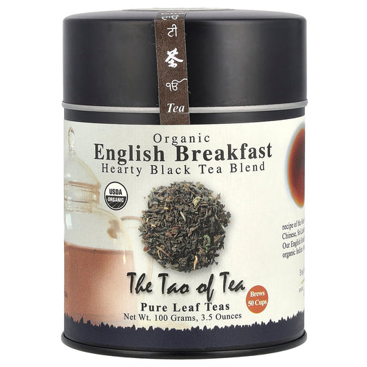 The Tao of Tea, Organic Hearty Black Tea Blend, English Breakfast, 3.5 oz (100 g) - Image 1