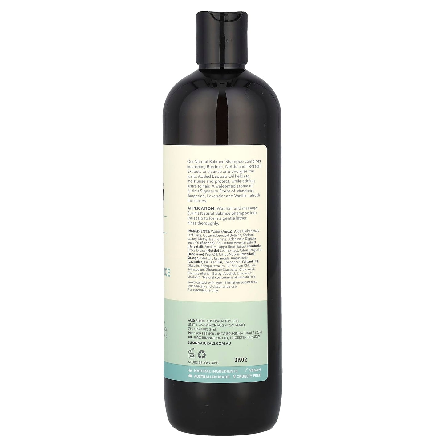 Sukin, Natural Balance Shampoo, Normal Hair , 16.9 fl oz (500 ml) - Image 2