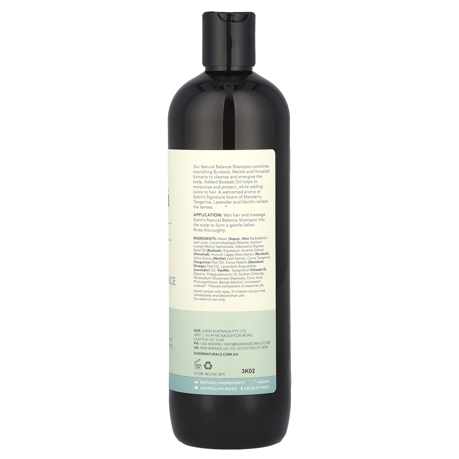 Sukin, Natural Balance Shampoo, Normal Hair , 16.9 fl oz (500 ml) - Image 2