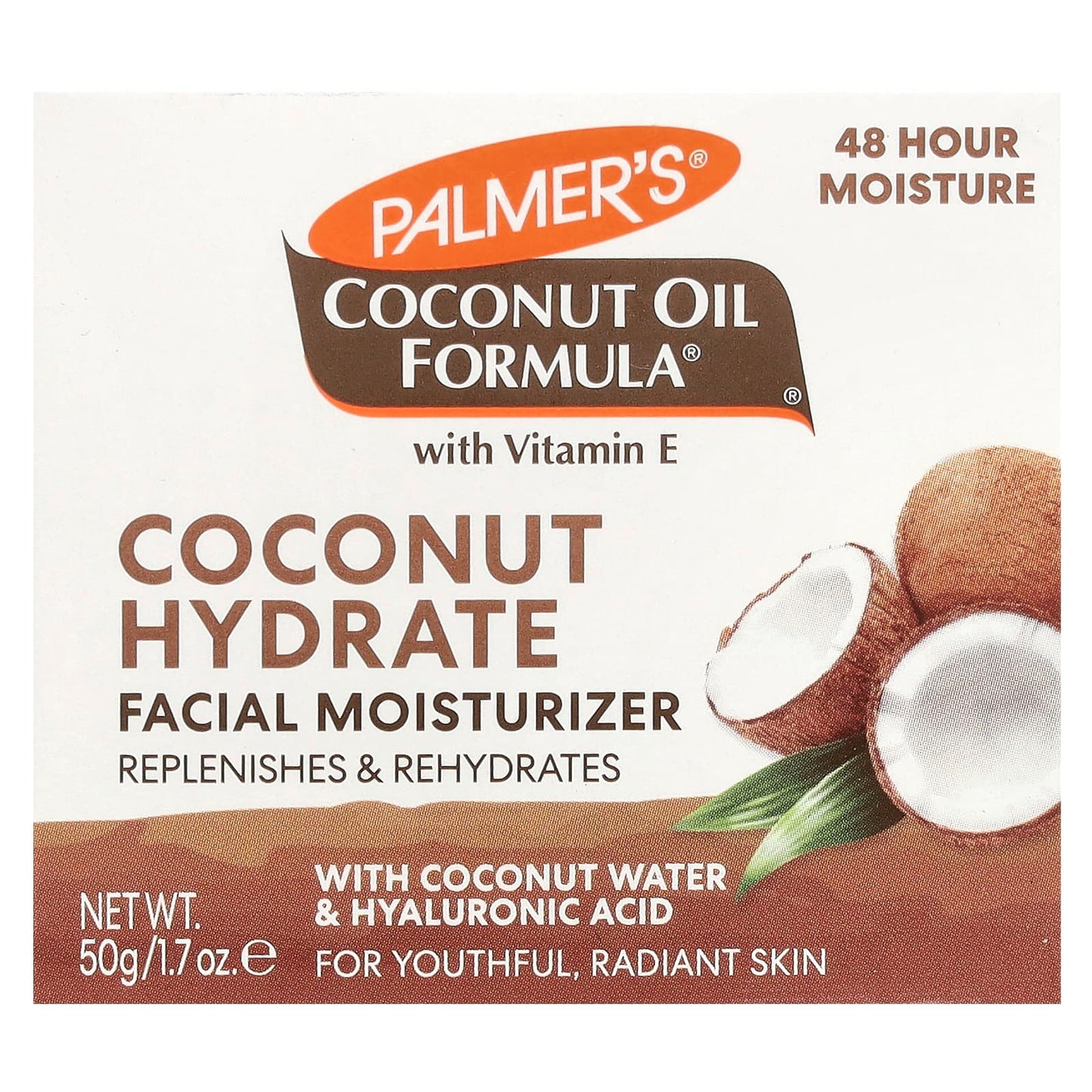 Palmer's, Coconut Oil Formula® with Vitamin E, Coconut Hydrate Facial Moisturizer, 1.7 oz (50 g) - Image 2