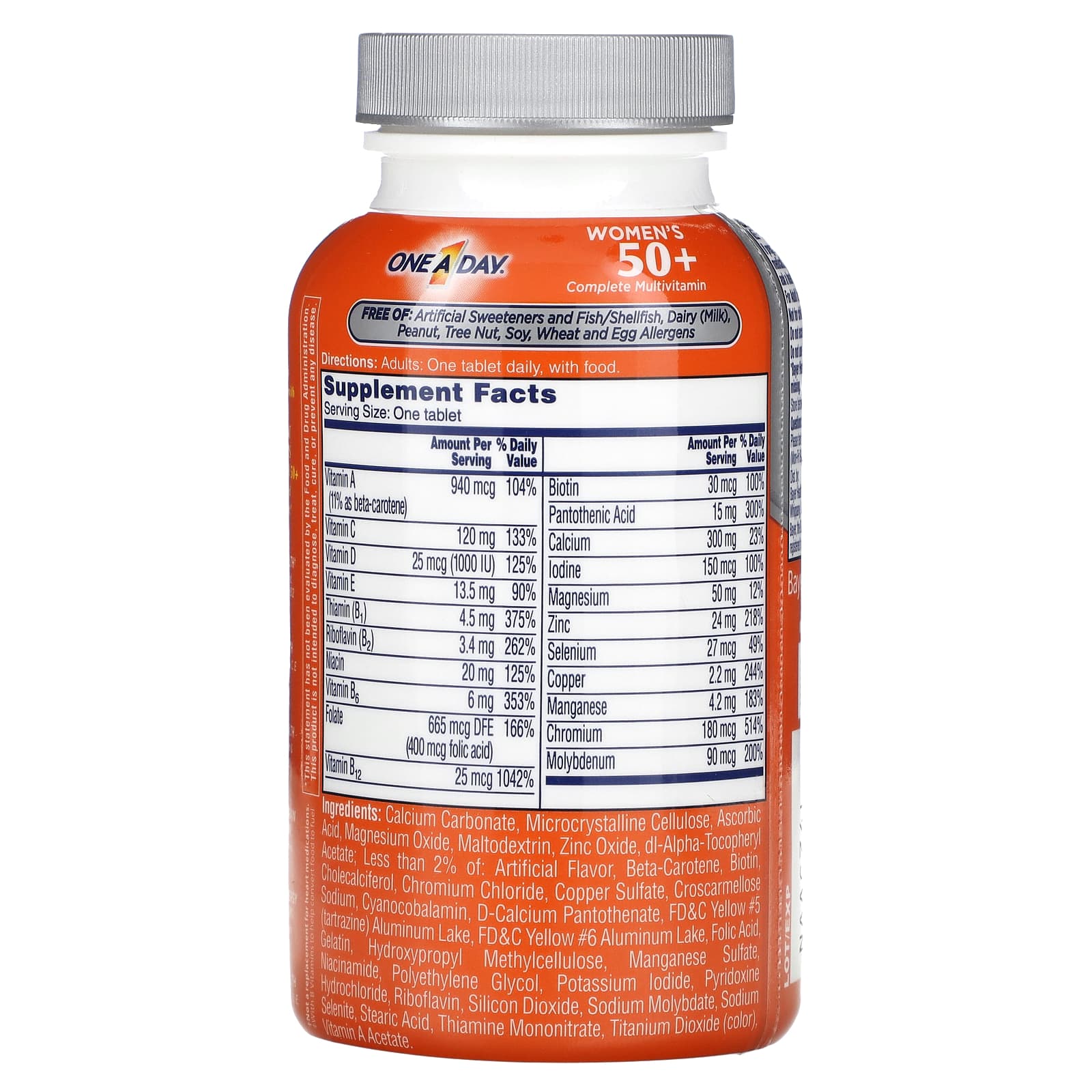 One-A-Day, Women's 50+, Complete Multivitamin, 100 Tablets - Image 2