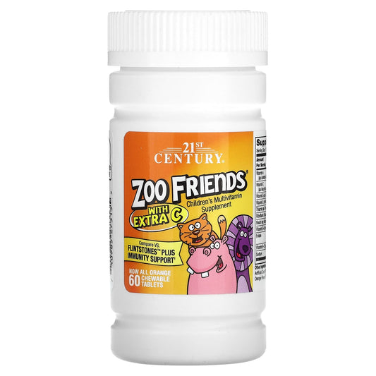 Children's Multivitamin with Extra Vitamin C - 21st Century Zoo Friends - Image 1