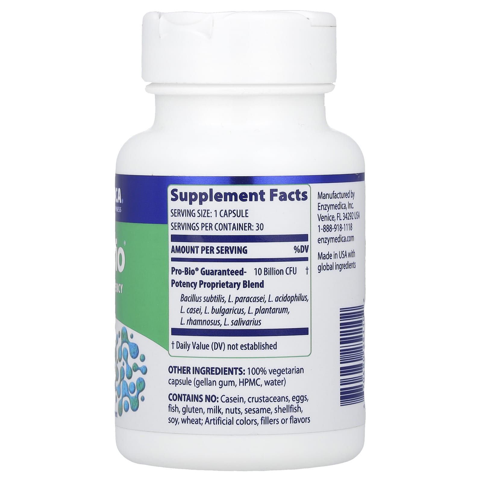 Digestive Health Probiotics - 8 Strains, 10 Billion CFUs, Vegetarian - Image 2