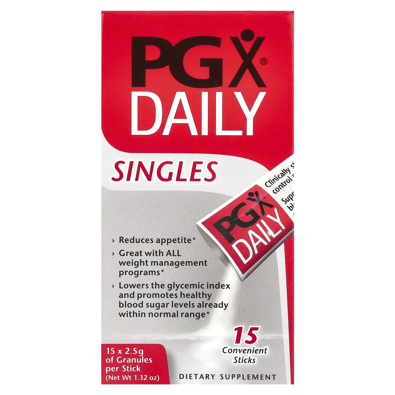 Natural Factors, PGX® Daily, Singles, 15 Sticks, 2.5 g Per Stick - Image 1