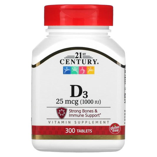 Vitamin D3 Supplement for Strong Bones & Immune Support - 21st Century - Image 1