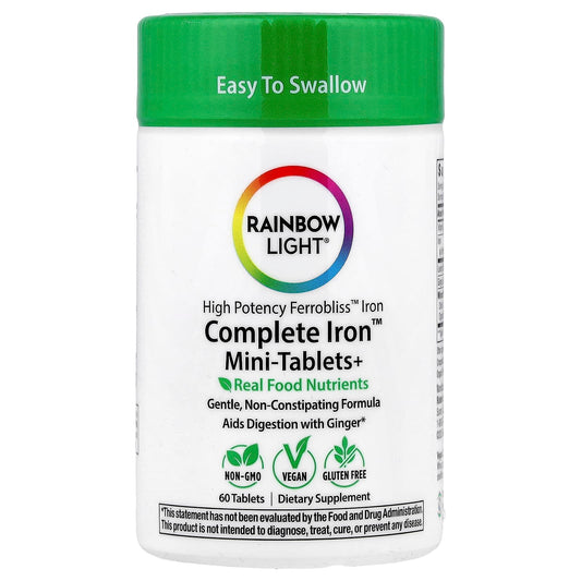 Rainbow Light, Complete Iron™ Mini-Tablets + Real Food Nutrients, 60 Tablets - Image 1