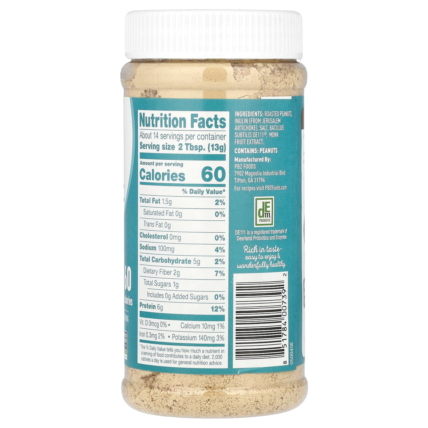 PB2 Foods, Pre + Probiotic Peanut Powder, 6.5 oz (184 g) - Image 2
