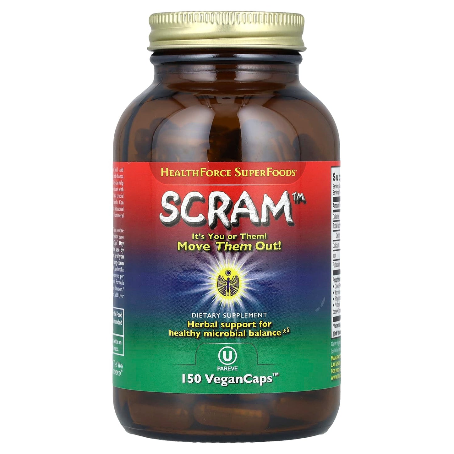 HealthForce Superfoods Scram - Vegan, Gluten-Free Microbial Balance Support - Image 1