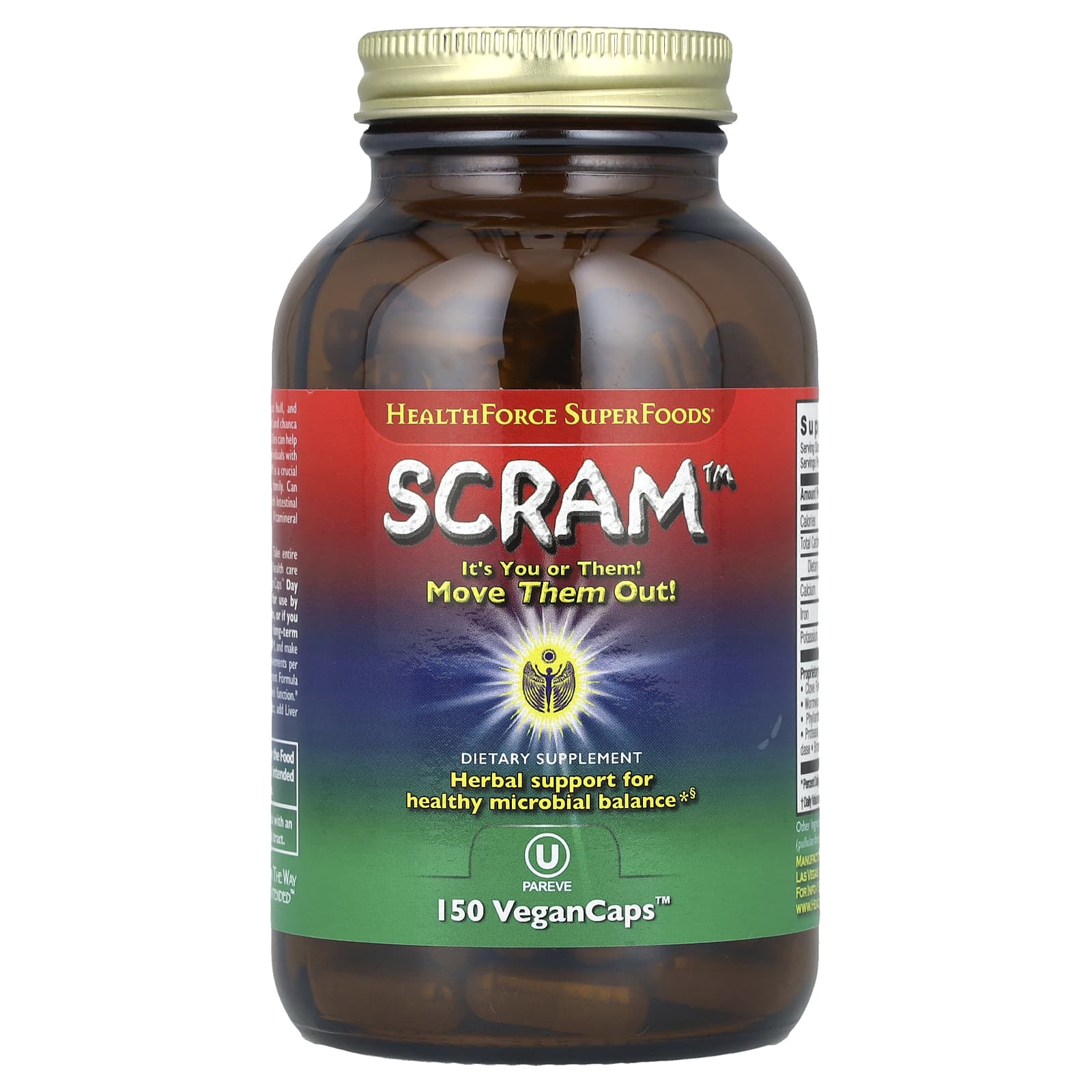 HealthForce Superfoods Scram - Vegan, Gluten-Free Microbial Balance Support - Image 1