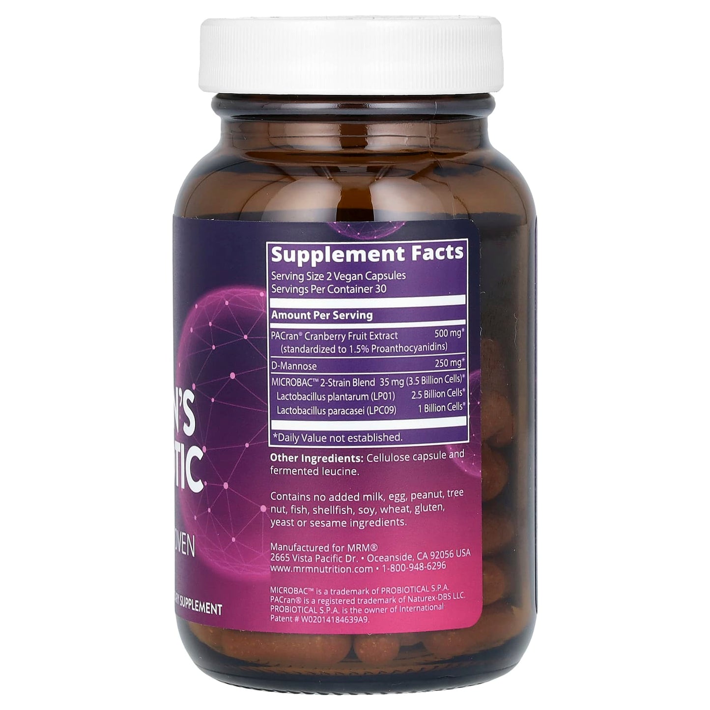 MRM Nutrition, Women's Probiotic, 60 Vegan Capsules - Image 2