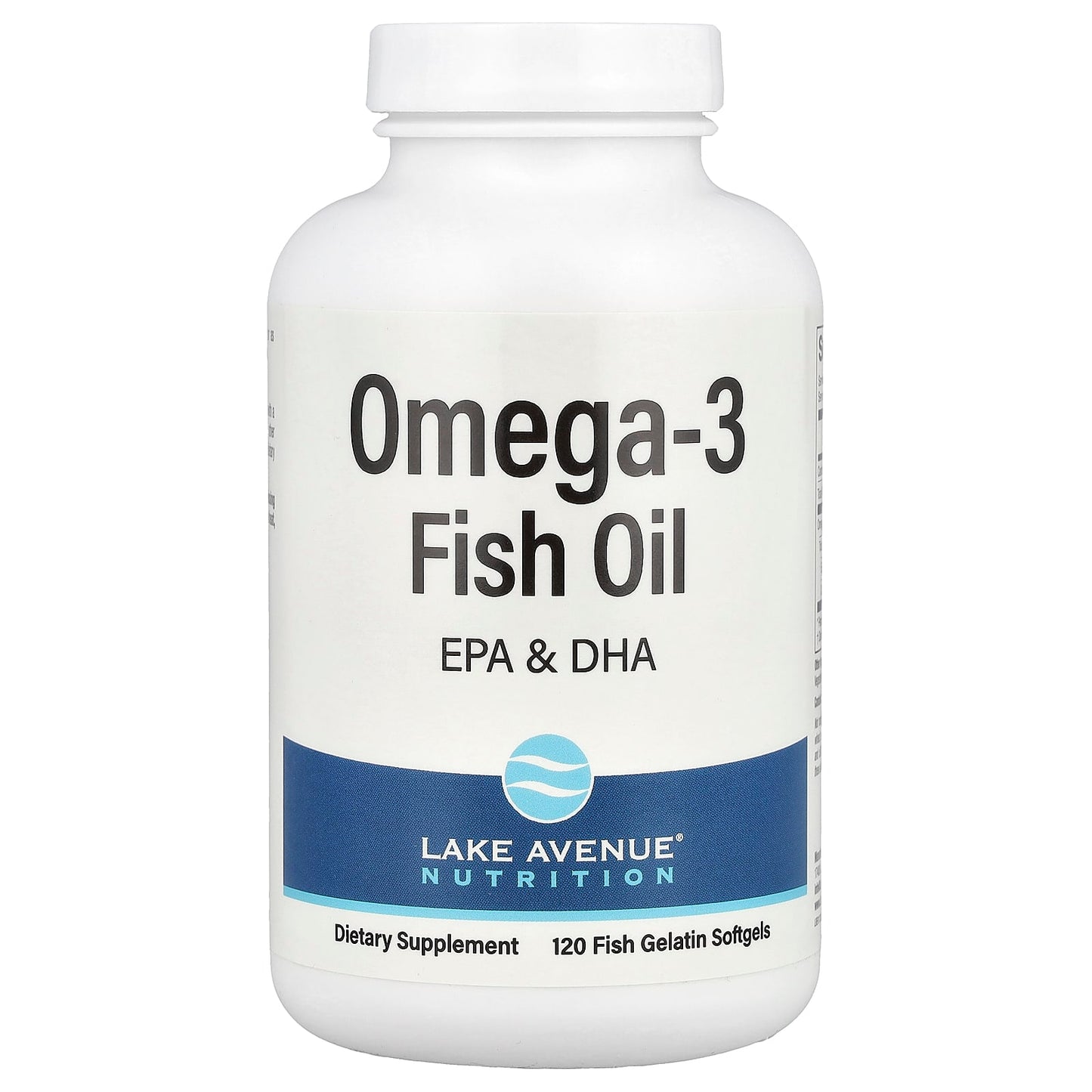 Omega-3 Fish Oil, 120 Softgels for Heart Health | Lake Avenue Nutrition - Image 1