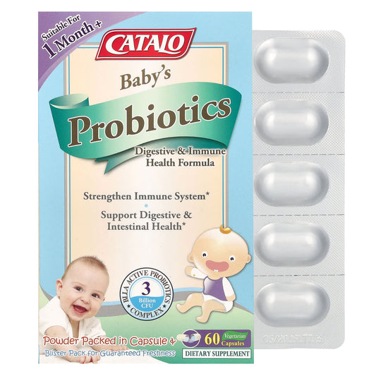 CATALO Baby Probiotics for Digestive & Immune Health - 60 Capsules - Image 1
