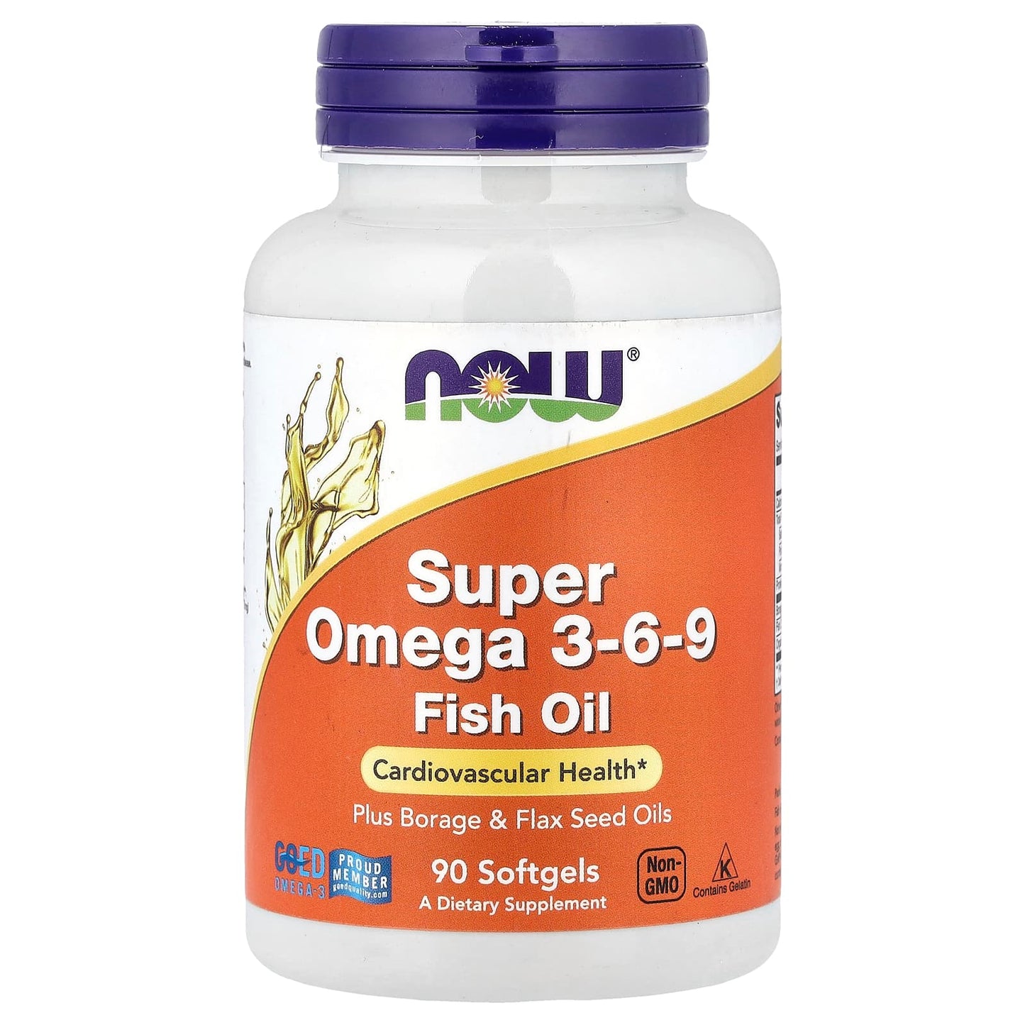NOW Foods, Super Omega 3-6-9 Fish Oil, 90 Softgels - Image 1