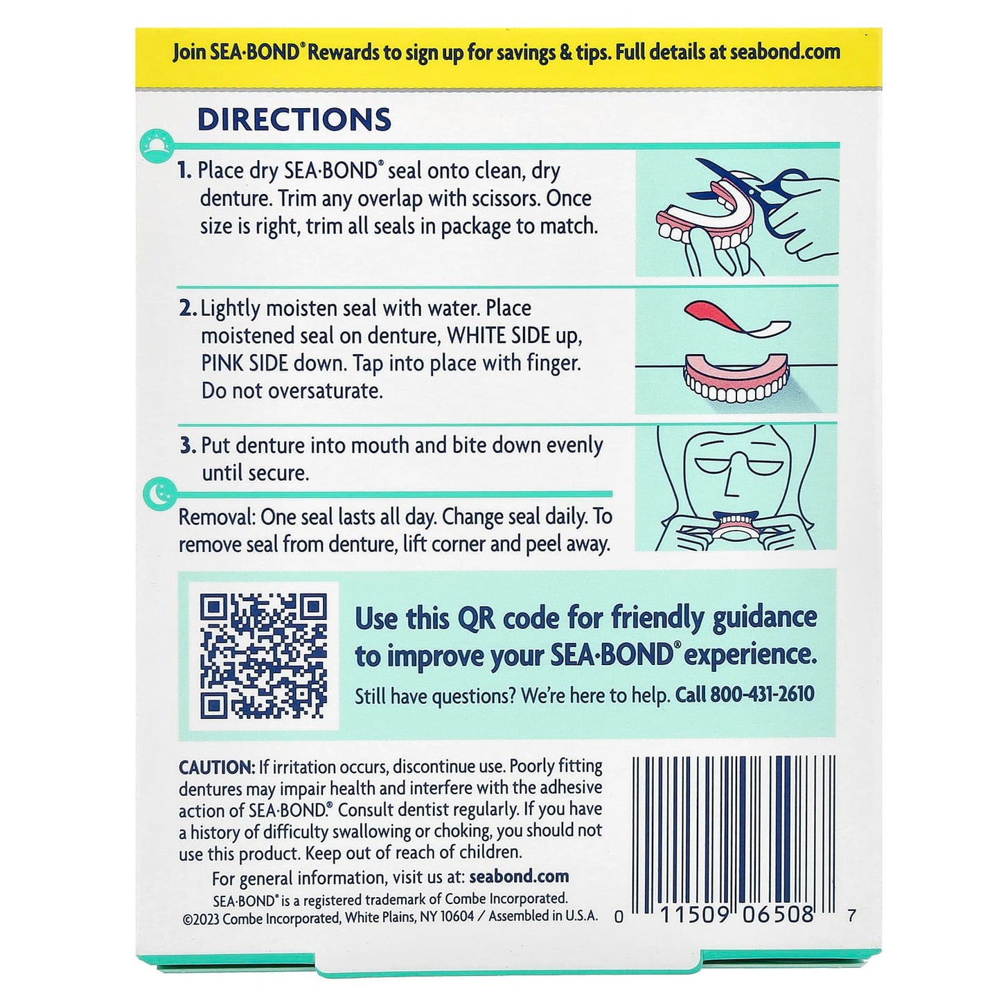 SeaBond, Denture Adhesive Seals, Fresh Mint, 30 Lowers - Image 2