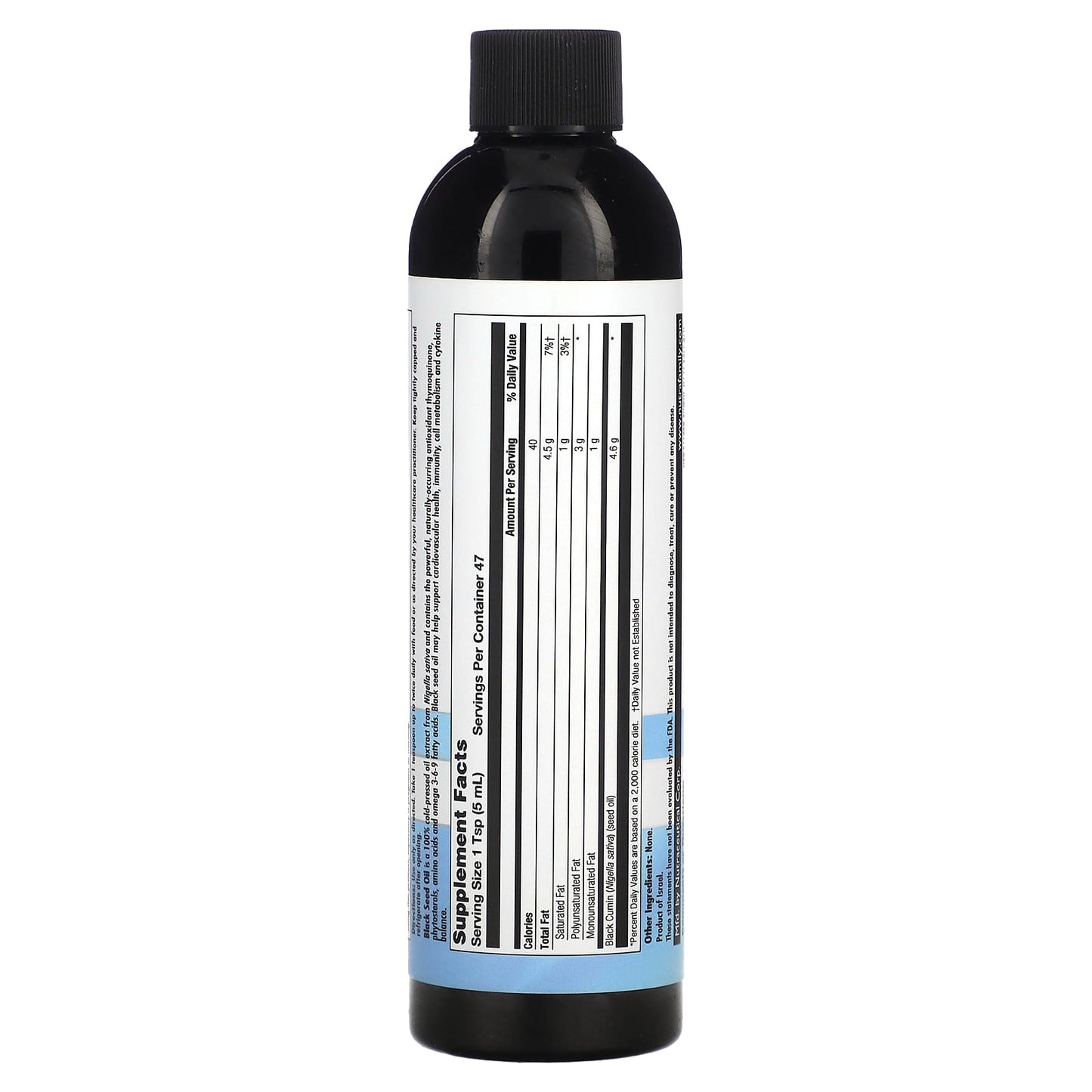 Nutra BioGenesis, Black Seed Oil, 4.6 g, 8 fl oz (236 ml) - Image 2