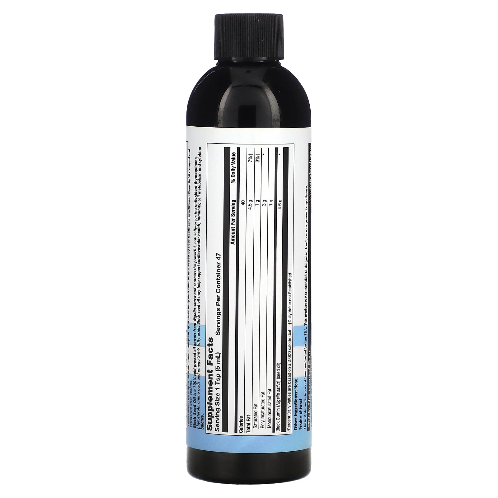 Nutra BioGenesis, Black Seed Oil, 4.6 g, 8 fl oz (236 ml) - Image 2