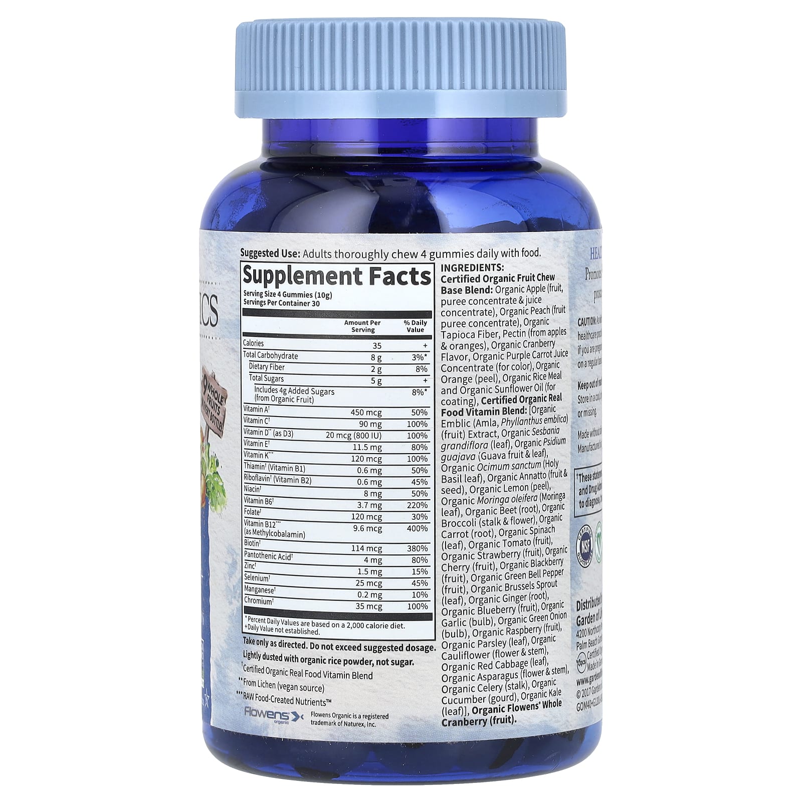 Garden of Life Men's Multi 40+, Organic Berry, Vegan Gummy Drops, USDA Organic - Image 2