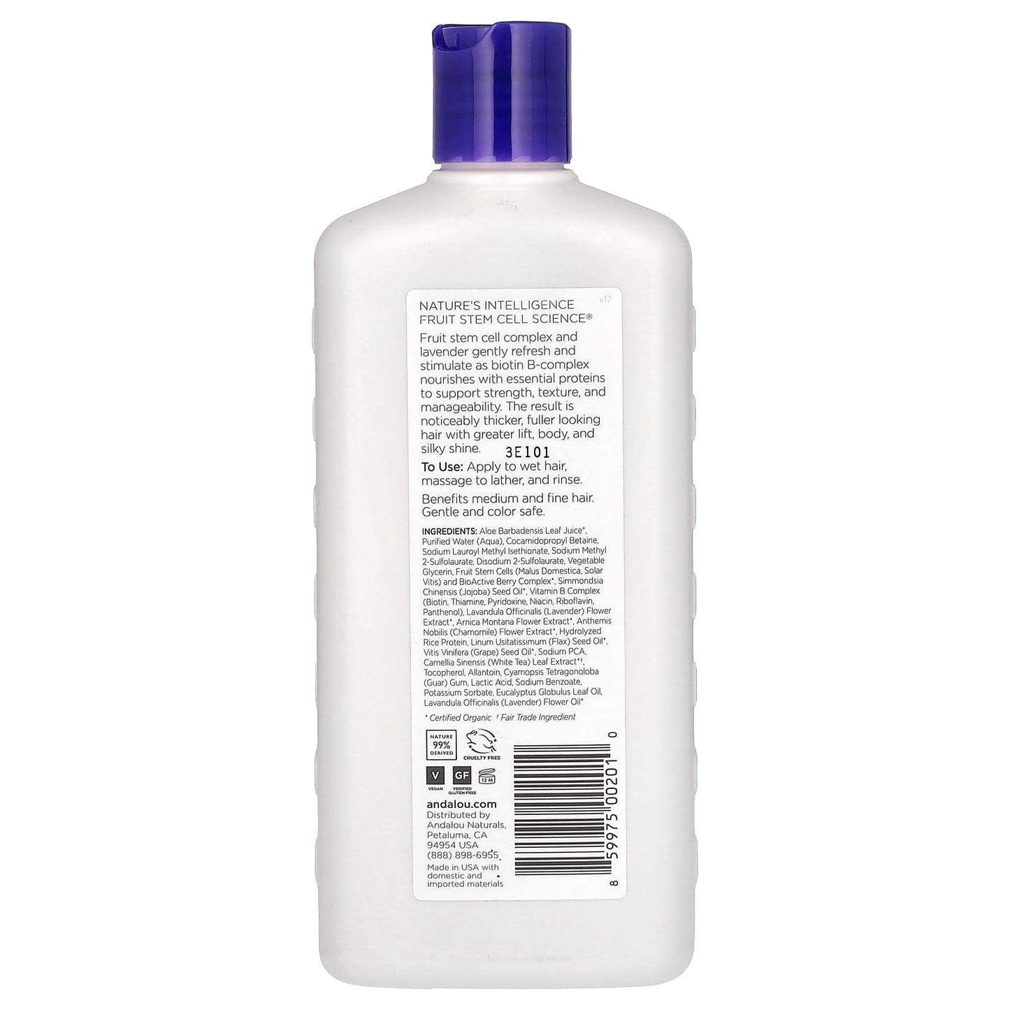 Andalou Naturals Full Volume Shampoo - Lavender & Biotin, 11.5 fl oz - Image 2