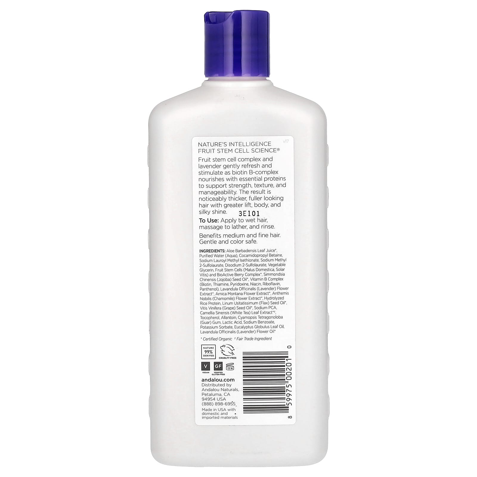 Andalou Naturals Full Volume Shampoo - Lavender & Biotin, 11.5 fl oz - Image 2