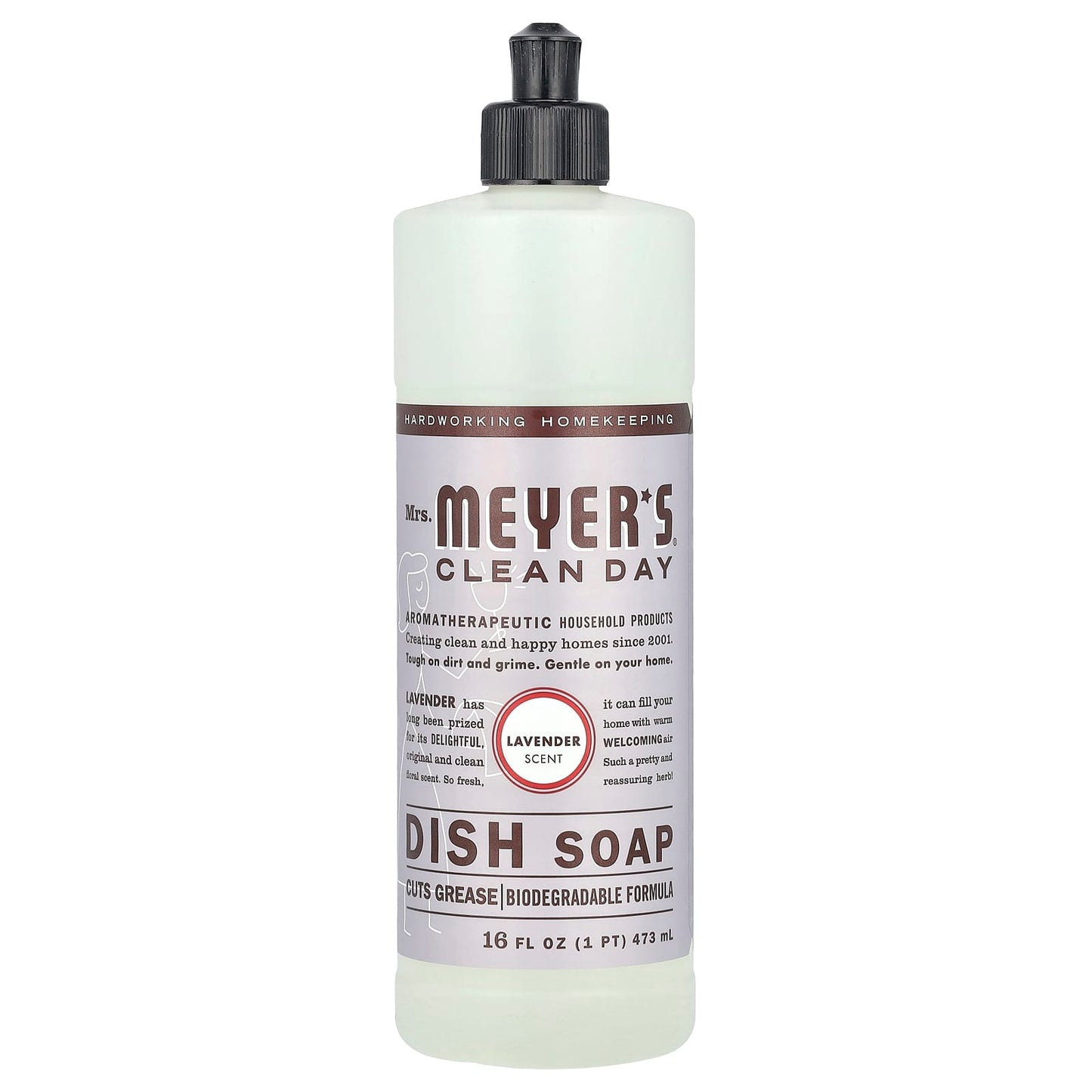 Mrs. Meyers Clean Day, Dish Soap, Lavender, 16 fl oz (473 ml) - Image 1