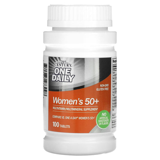 Women's 50+ Multivitamin Multimineral Supplement, 100 Tablets by 21st Century - Image 1