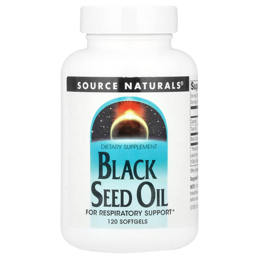 Source Naturals, Black Seed Oil, 120 Softgels (500 mg per Softgel) - Image 1