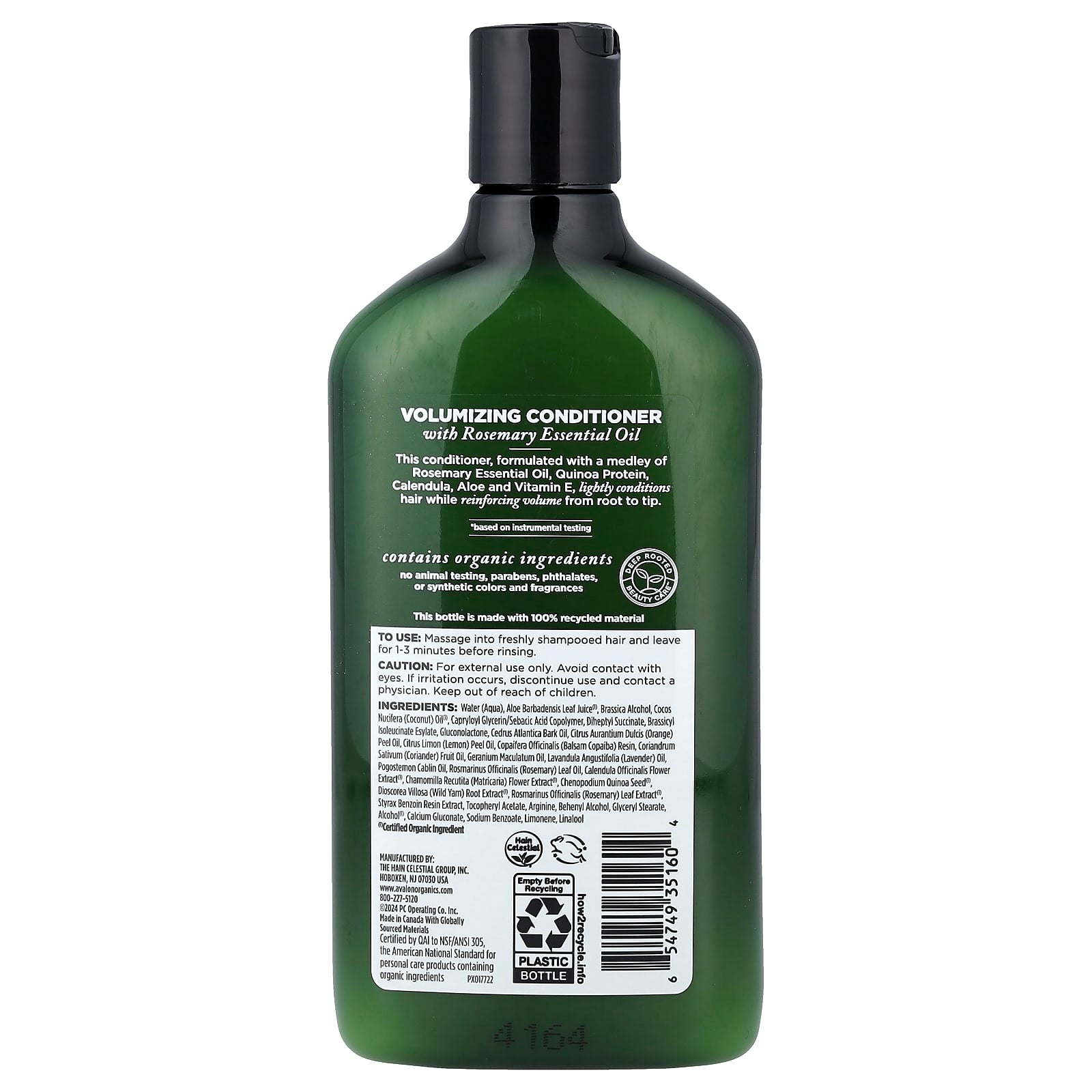 Avalon Organics Volumizing Rosemary Conditioner, 11 oz - Image 2