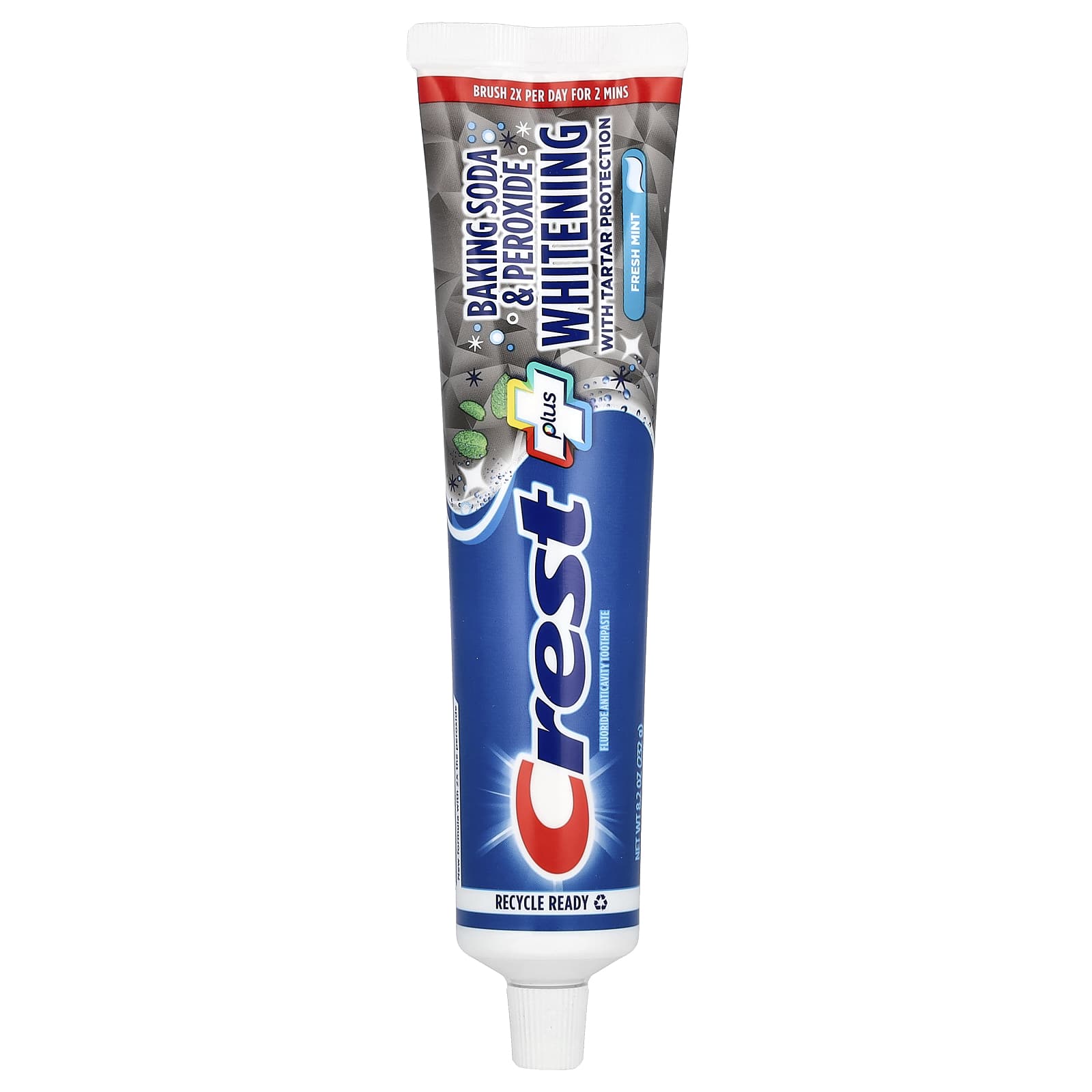 Crest Plus Fluoride Toothpaste for Whiter Teeth - Fresh Mint - Image 1