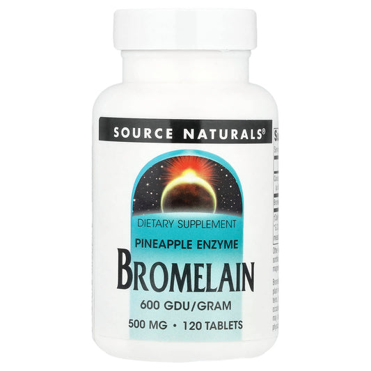 Source Naturals, Bromelain 600 GDU/g, 120 Tablets - Image 1