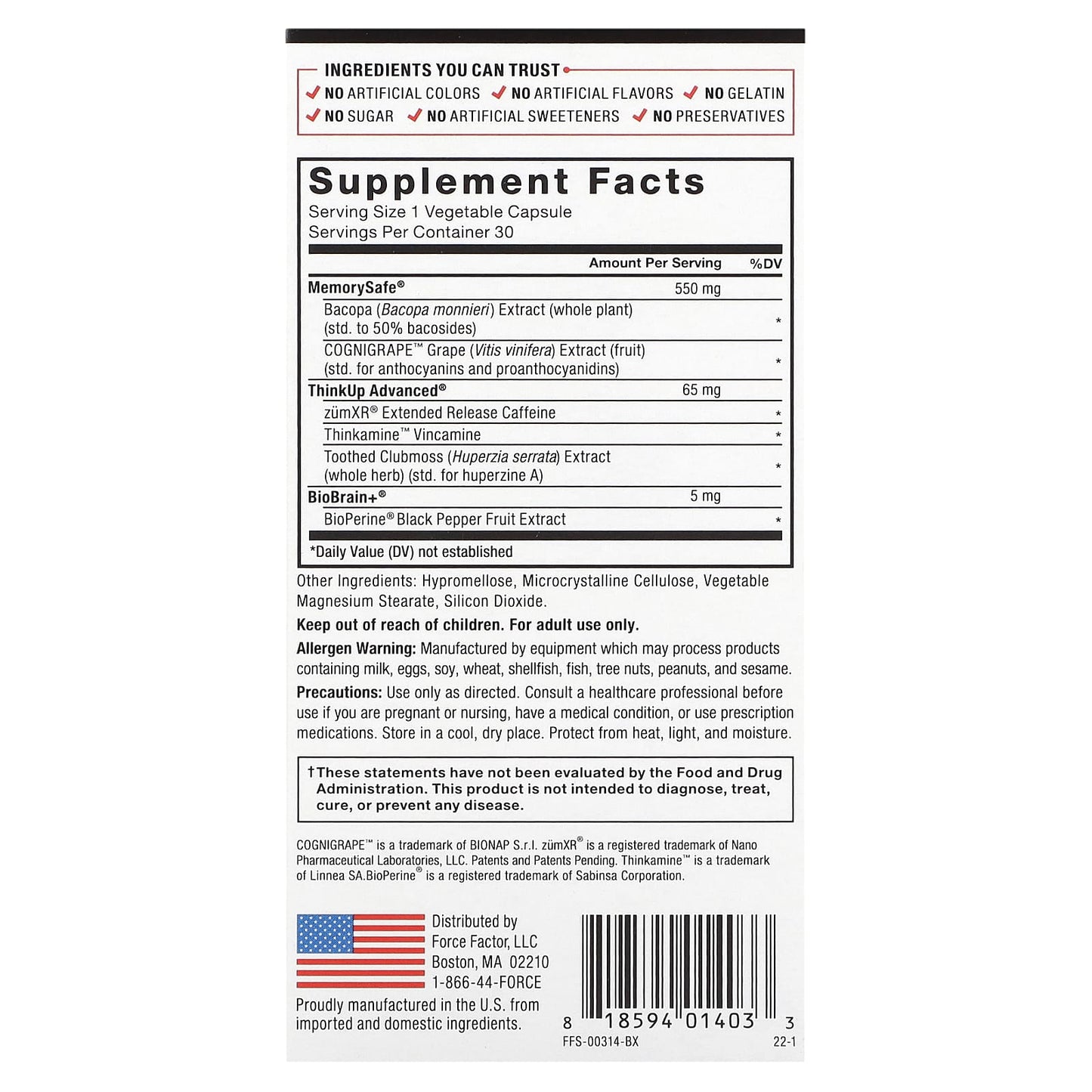 Unlock Your Potential with Force Factor Forebrain Brain Health Supplement - Image 2