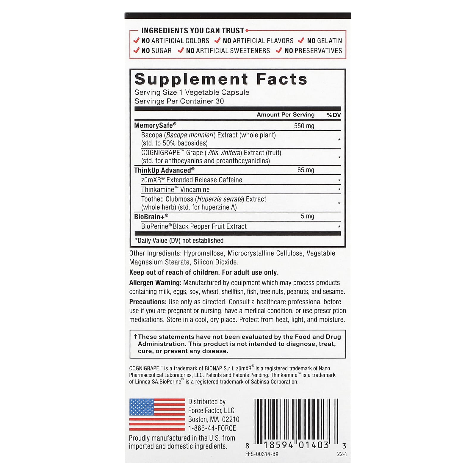 Unlock Your Potential with Force Factor Forebrain Brain Health Supplement - Image 2