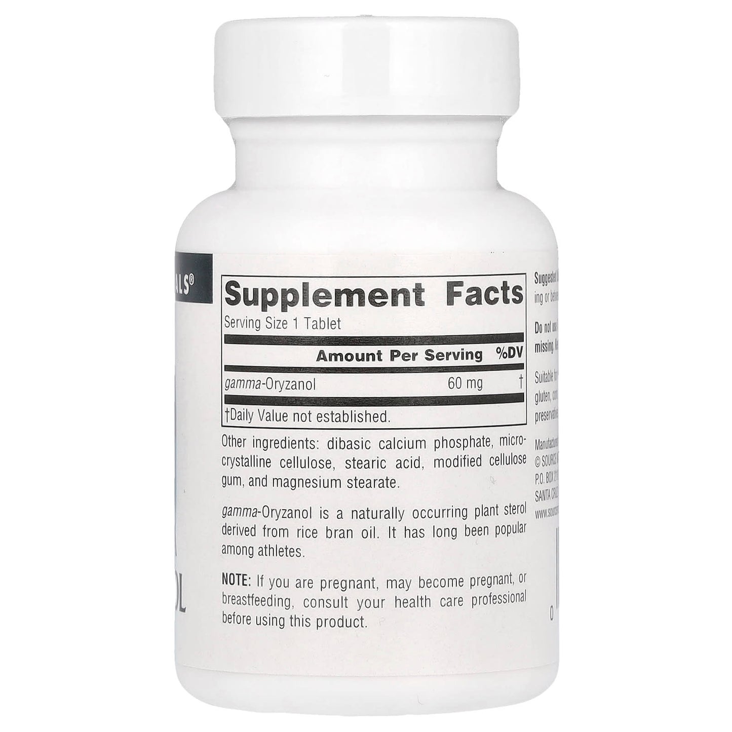 Source Naturals, Athletic Series, Gamma Oryzanol, 60 mg, 100 Tablets - Image 2