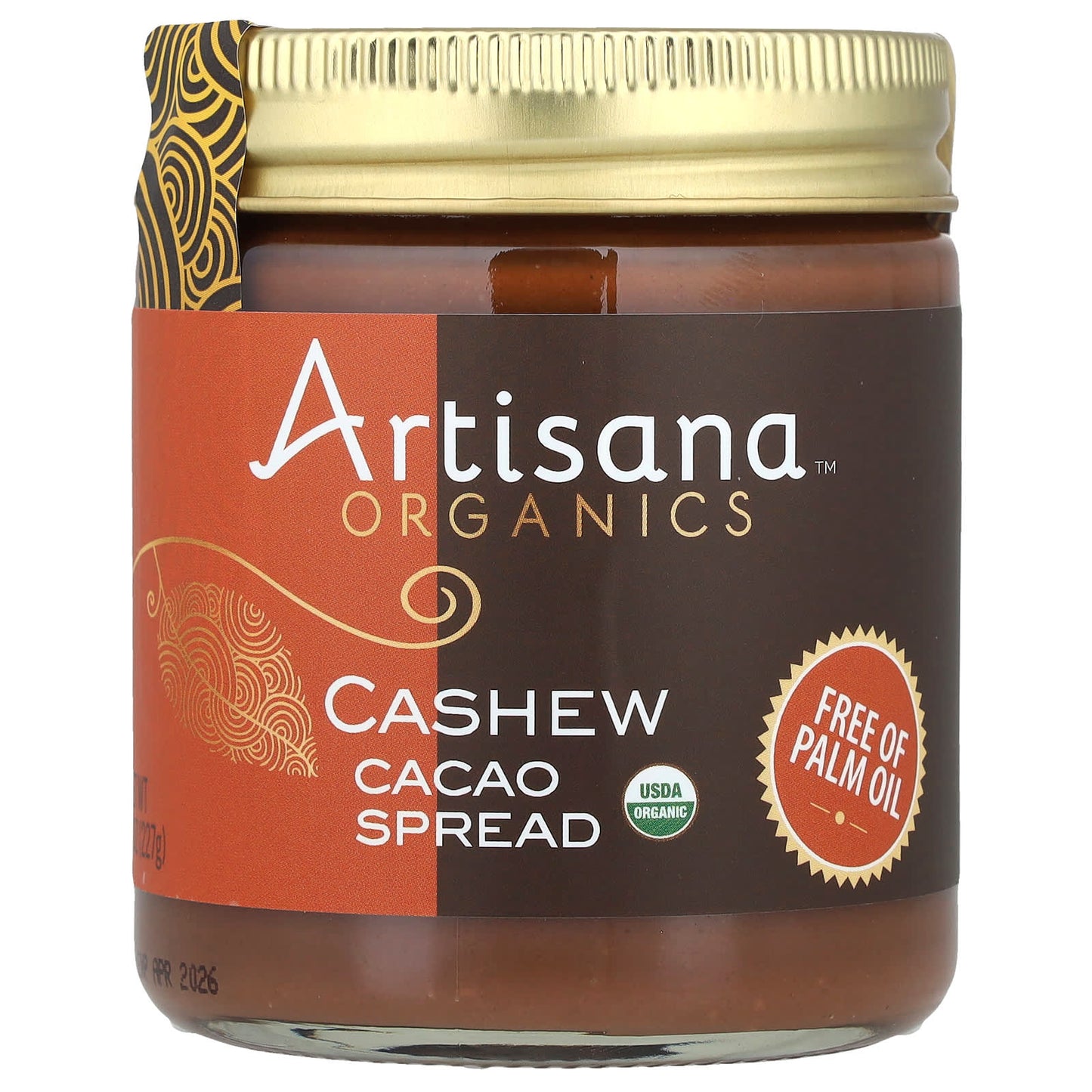 USDA Organic Cashew Cacao Spread by Artisana, 8 oz - Image 1
