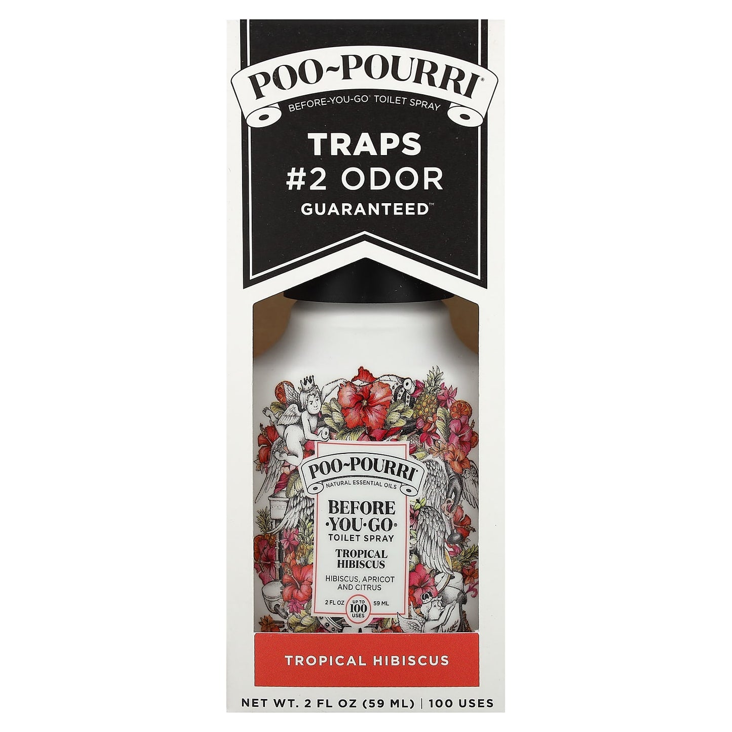 Poo-Pourri, Before-You-Go® Toilet Sprays, Tropical Hibiscus, 2 fl oz (59 ml) - Image 2
