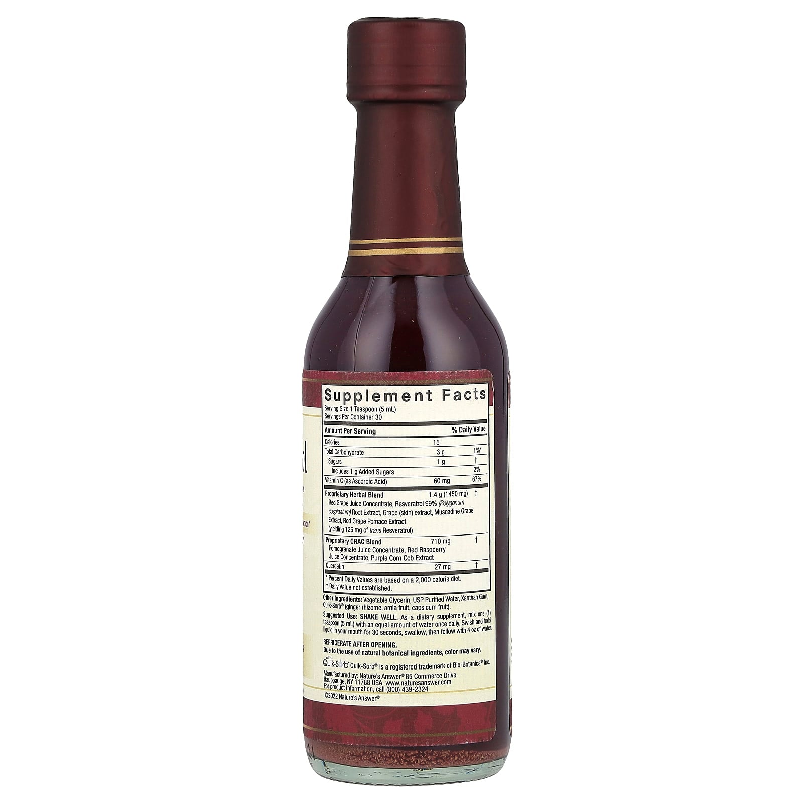 Nature's Answer, Resveratrol Reserve™, 5 fl oz (150 ml) - Image 2