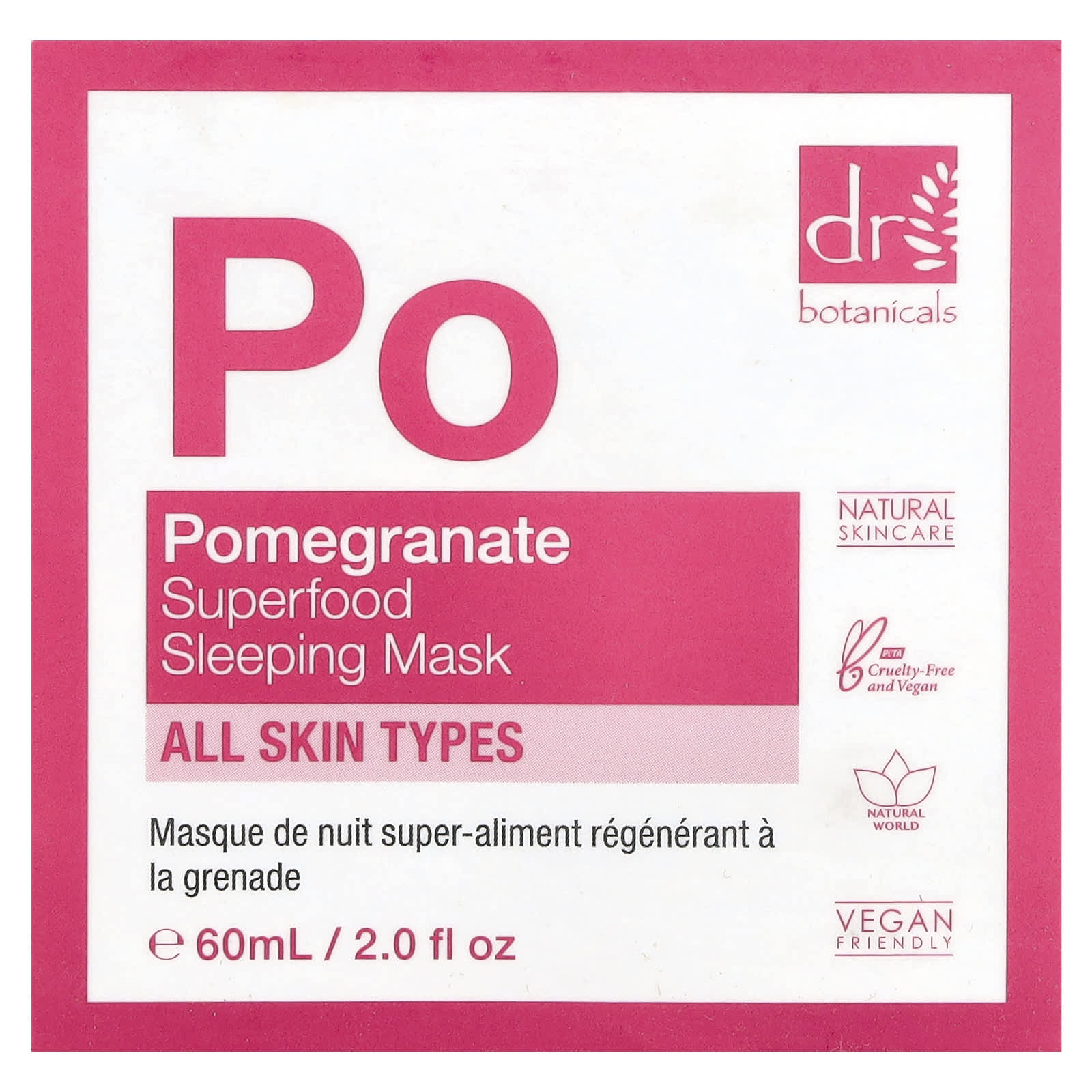 Pomegranate Sleeping Mask for Glowing Skin by Dr. Botanicals, 2 fl oz - Image 2
