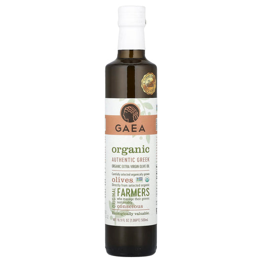 Gaea Organic Extra Virgin Olive Oil, 16.9 fl oz (500 ml) | Greek Olive Oil - Image 1