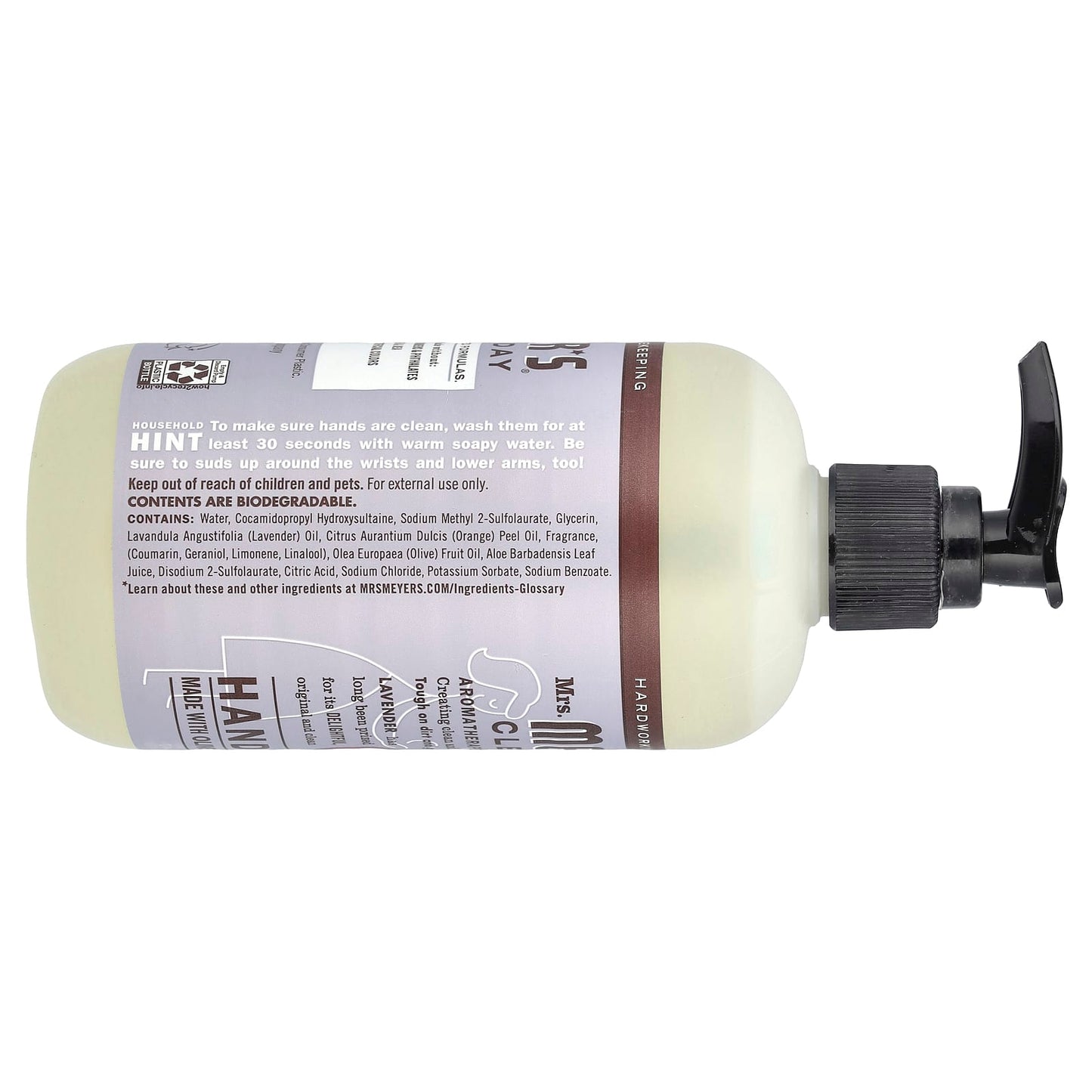 Mrs. Meyers Clean Day, Hand Soap, Lavender , 12.5 fl oz (370 ml) - Image 2