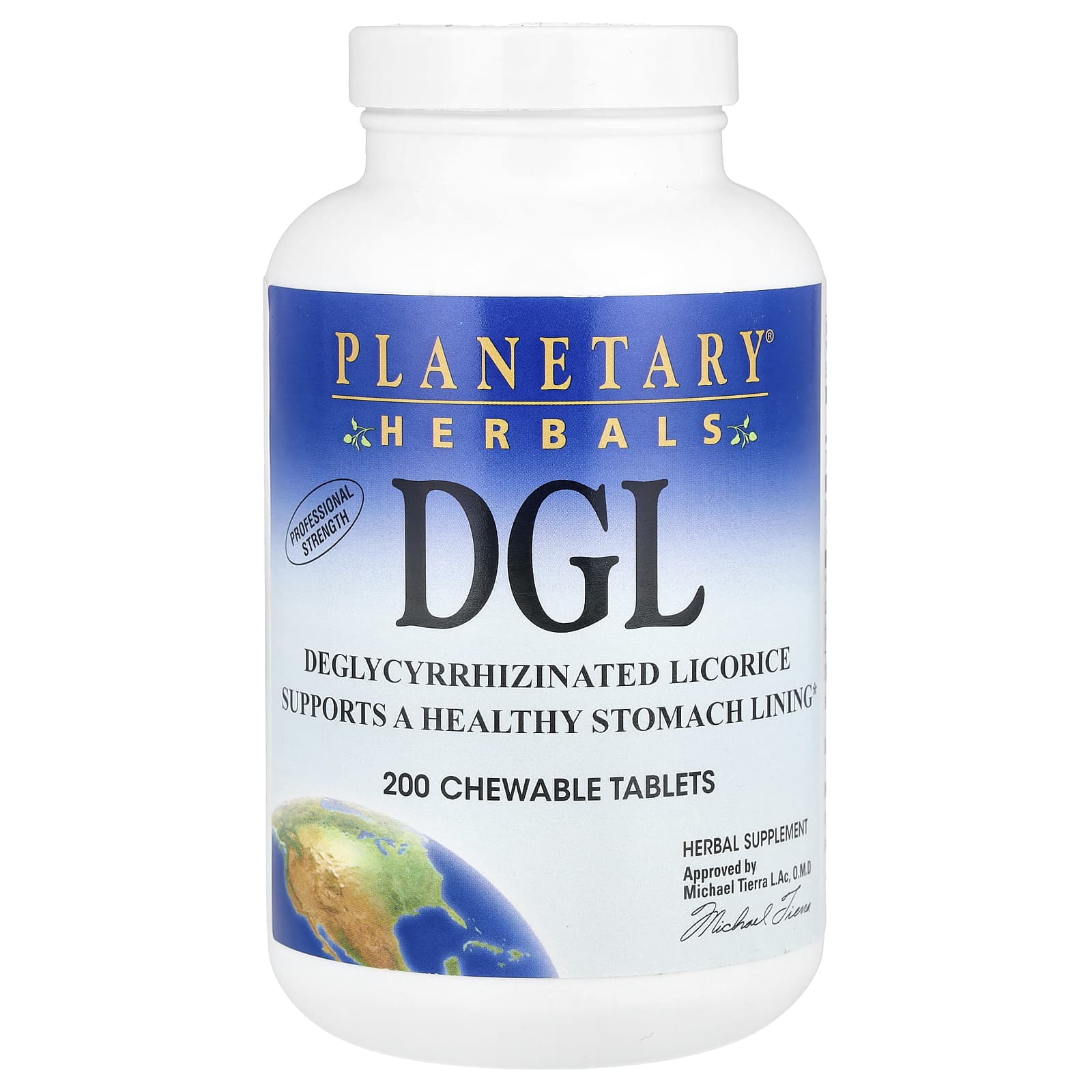 Planetary Herbals, DGL, 380 mg, 200 Chewable Tablets - Image 1