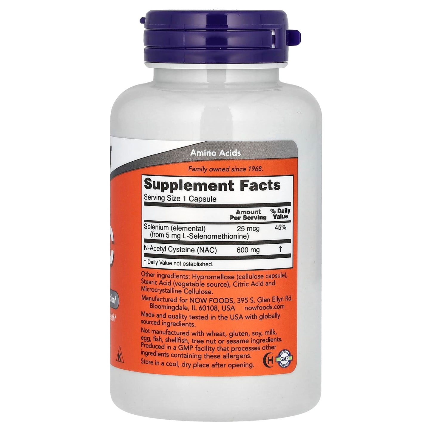 NOW Foods, NAC with Selenium, 100 Capsules - Image 2