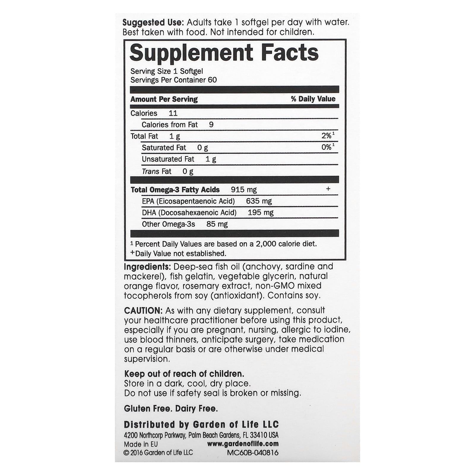 Minami Nutrition, Supercritical Cardio, Omega-3 Fish Oil, Orange , 915 mg , 60 Softgels - Image 2