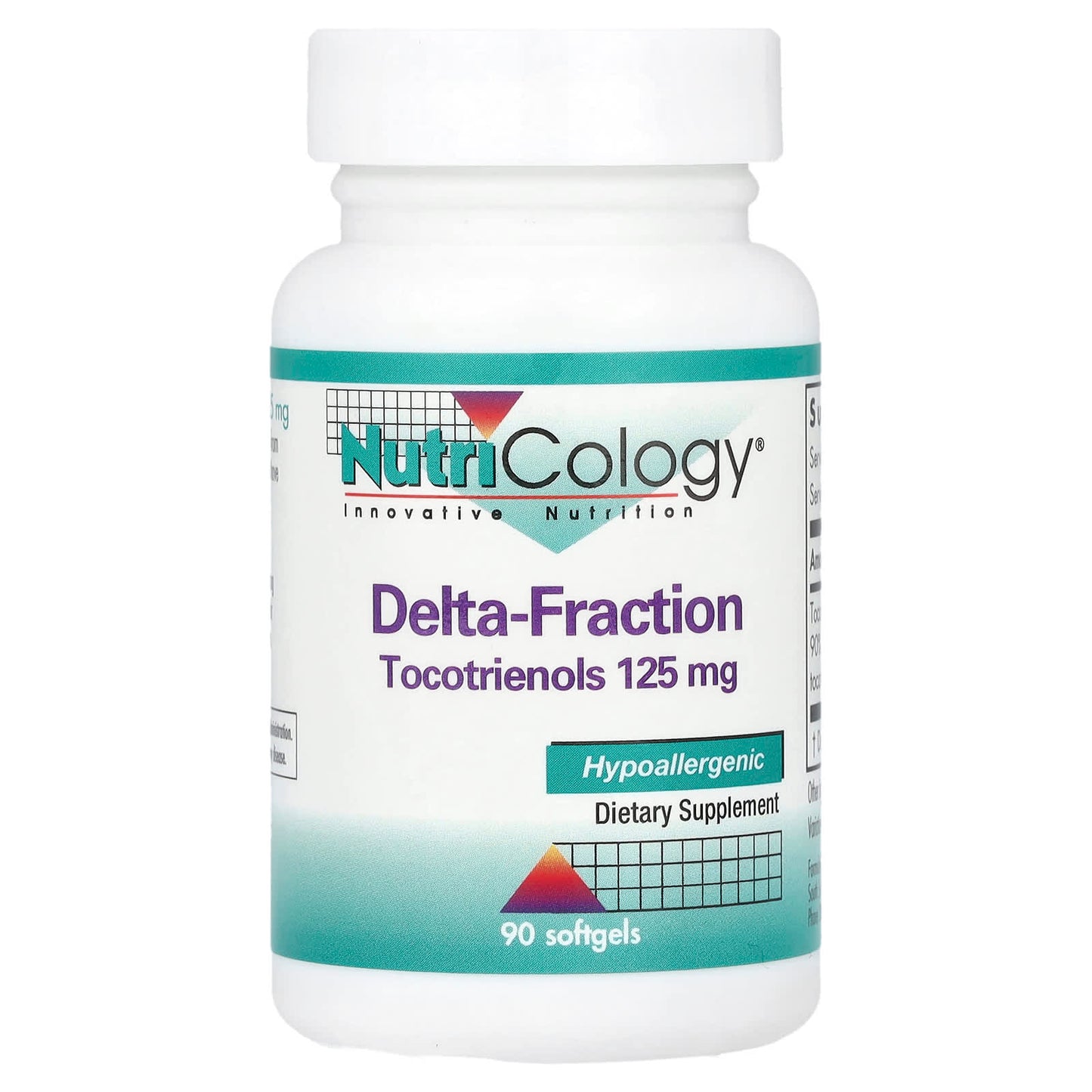 Nutricology, Delta-Fraction Tocotrienols, 125 mg, 90 Softgels - Image 1