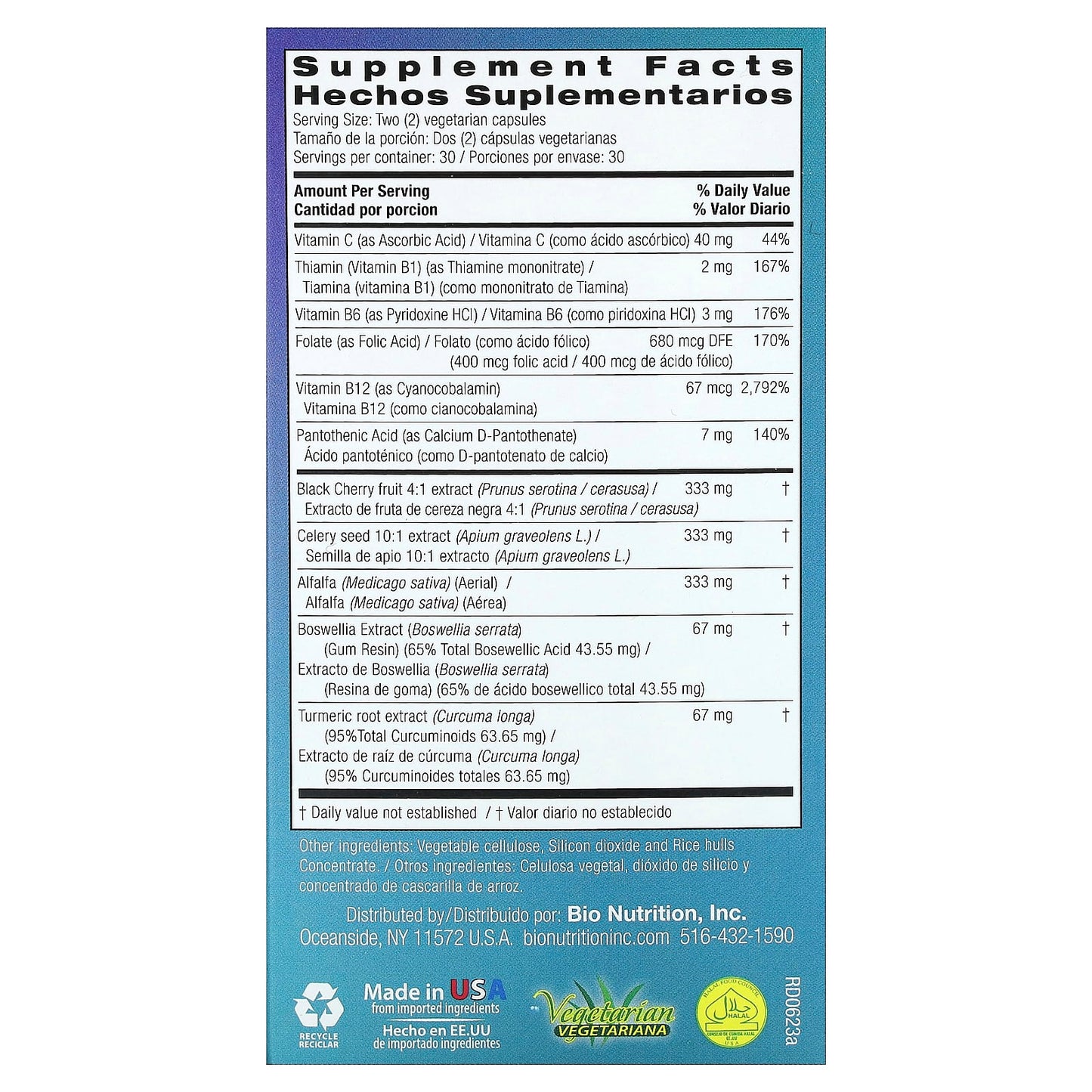 Uric Acid Balance Support - Bio Nutrition Urilow Capsules (60 Capsules) - Image 2