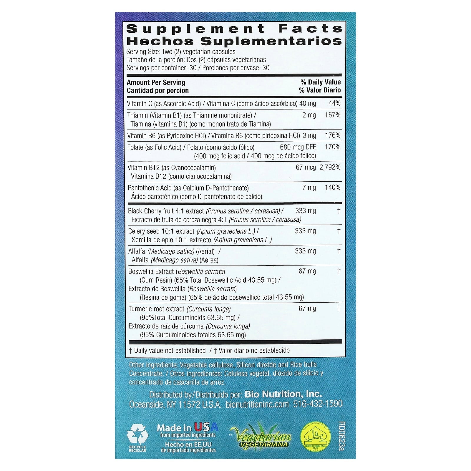 Uric Acid Balance Support - Bio Nutrition Urilow Capsules (60 Capsules) - Image 2