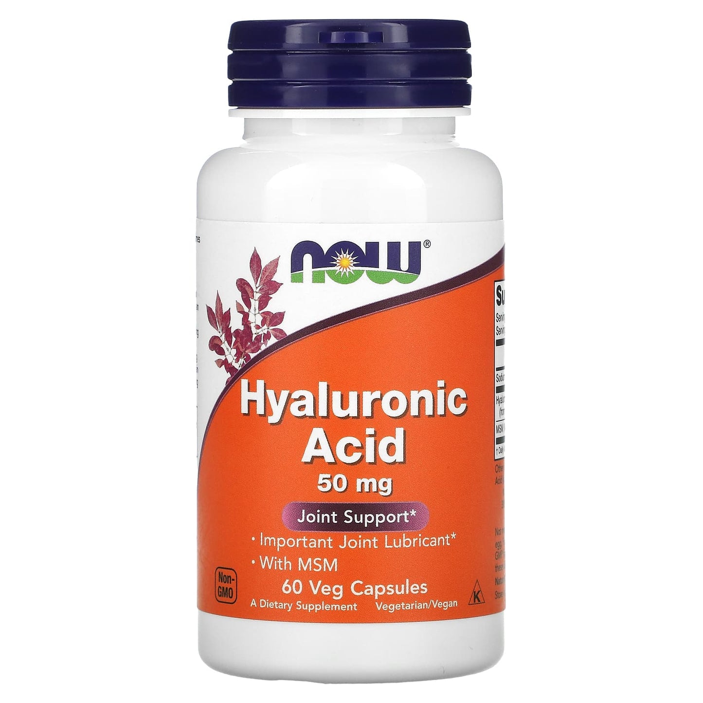 NOW Foods, Hyaluronic Acid, 50 mg, 60 Veg Capsules - Image 1