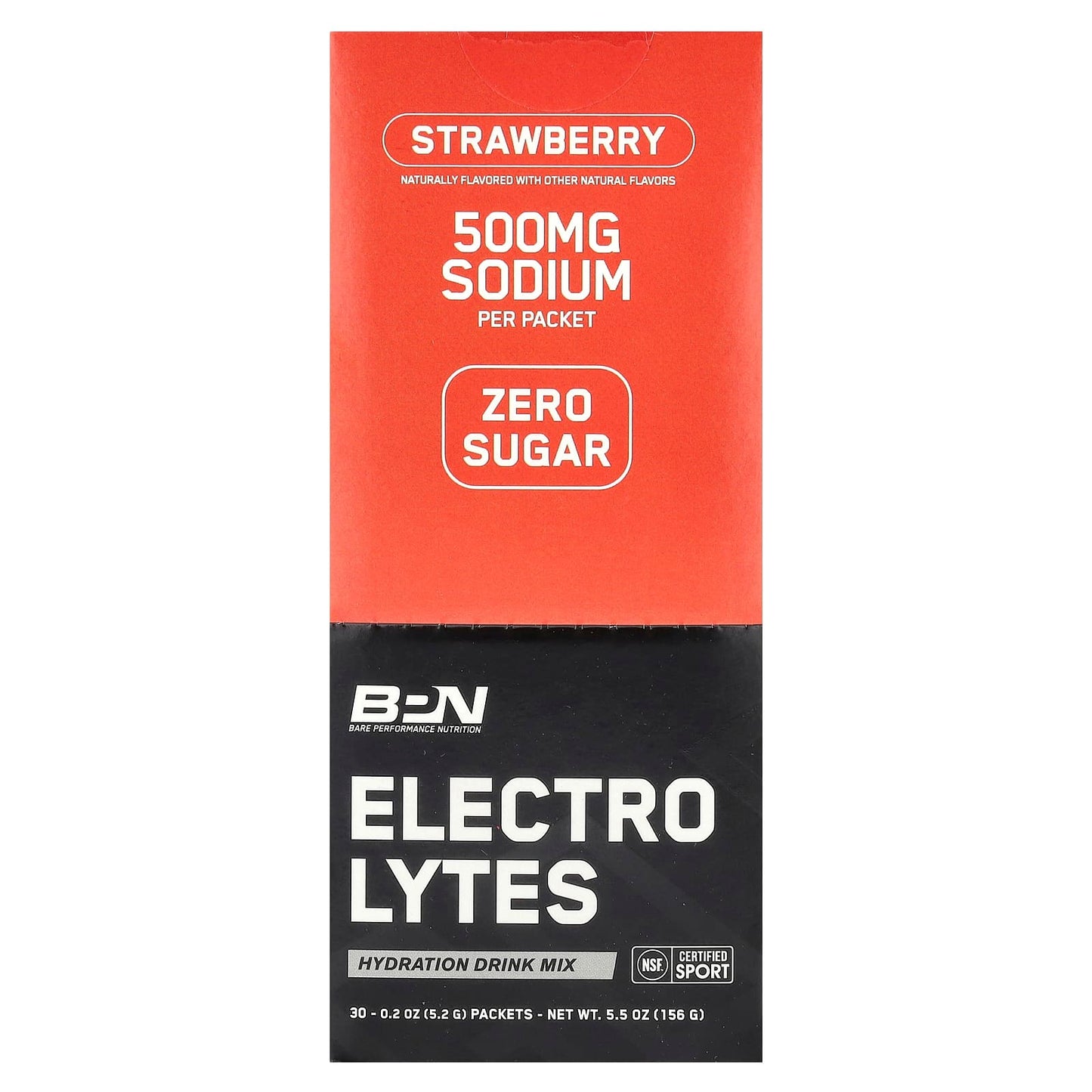 BPN Electrolyte Hydration Drink Mix, Strawberry, 30 Packets - Image 1