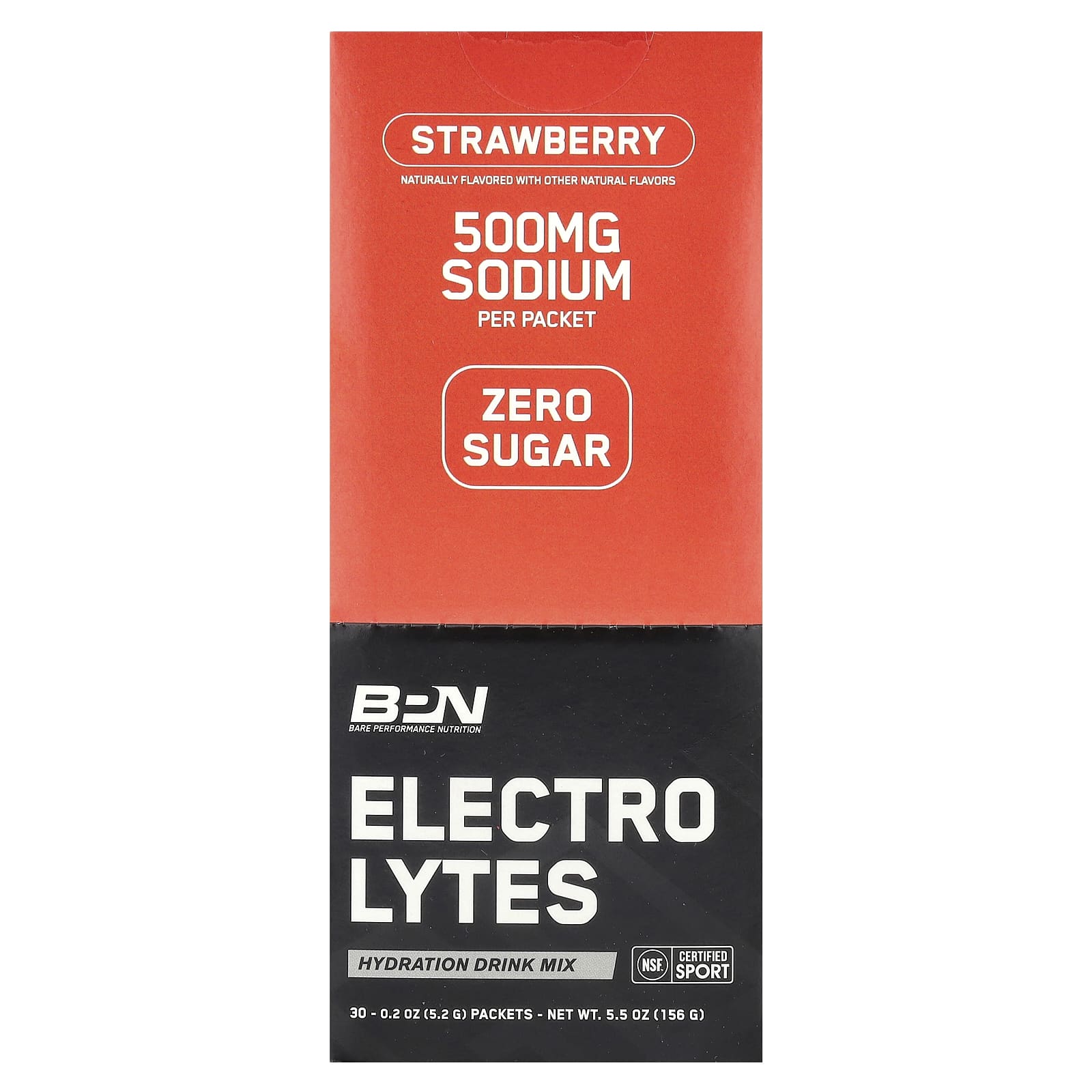 BPN Electrolyte Hydration Drink Mix, Strawberry, 30 Packets - Image 1