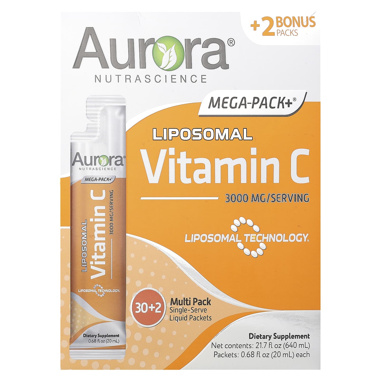 Liposomal Vitamin C by Aurora Nutrascience - 32 Single-Serve Packs - Image 1