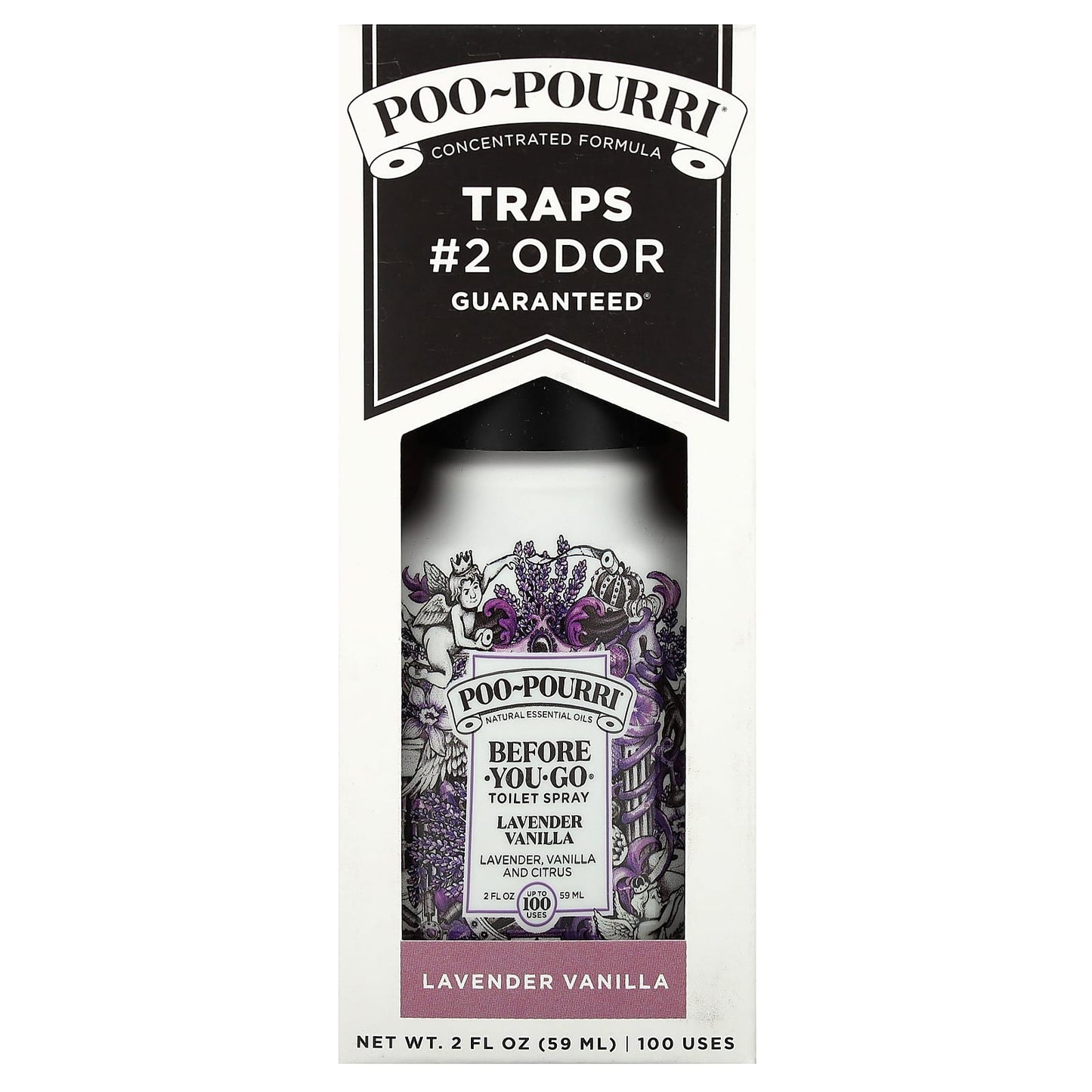 Poo-Pourri, Before-You-Go® Toilet Sprays, Lavender Vanilla, 2 fl oz (59 ml) - Image 2
