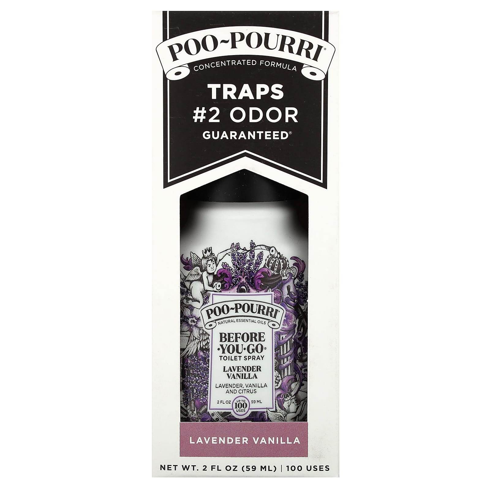 Poo-Pourri, Before-You-Go® Toilet Sprays, Lavender Vanilla, 2 fl oz (59 ml) - Image 2